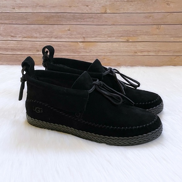 UGG Shoes - UGG Women’s Woodlyn Moc Ankle Boots In Black Suede
